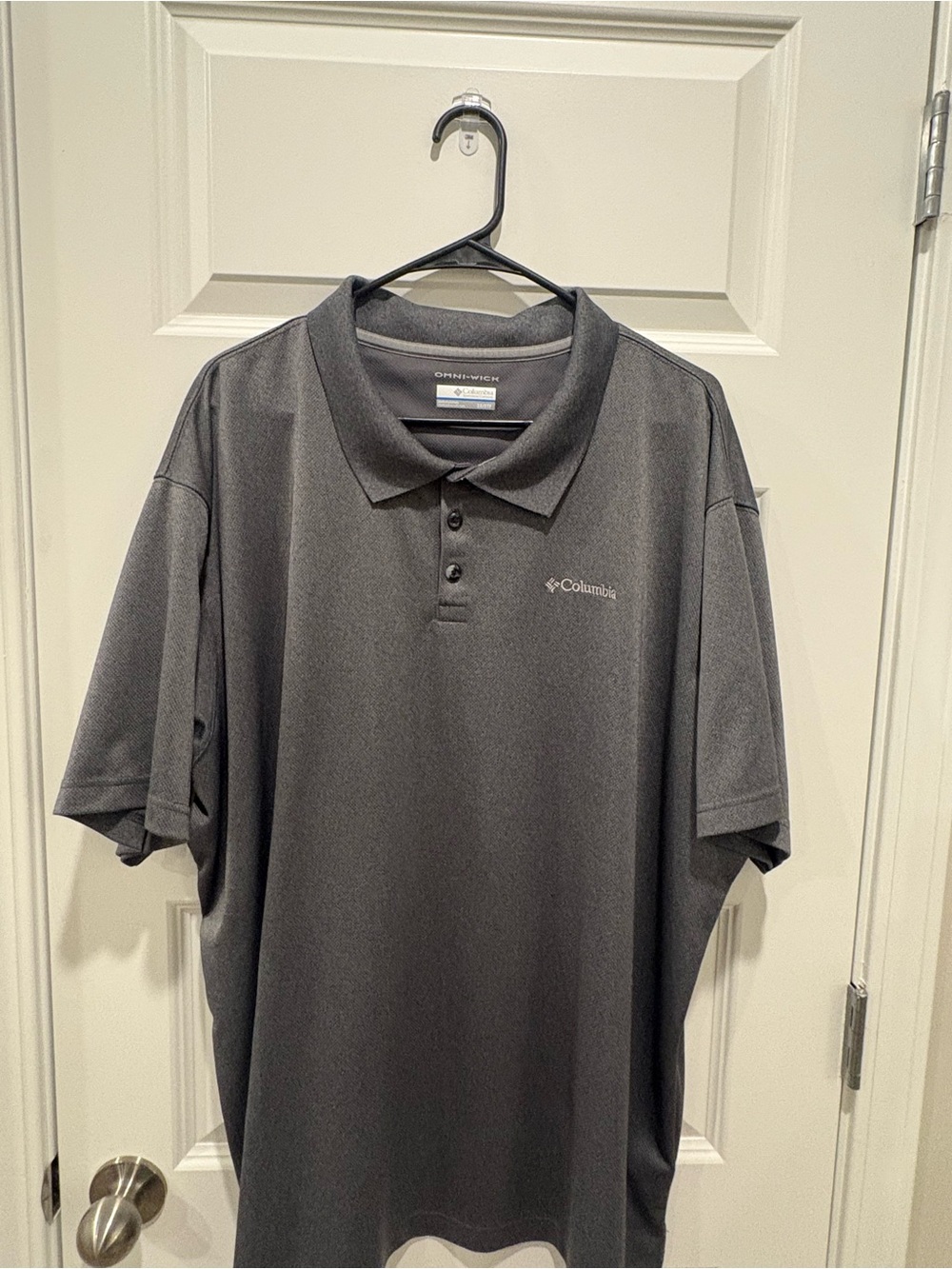 Columbia Men's Dark Gray Short-Sleeve Polo